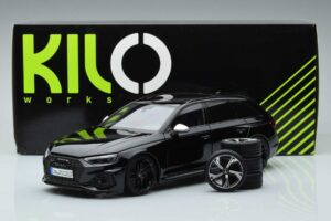 VAKW 0402 Audi RS4 B9 Avant Black Kilo Works 1/18